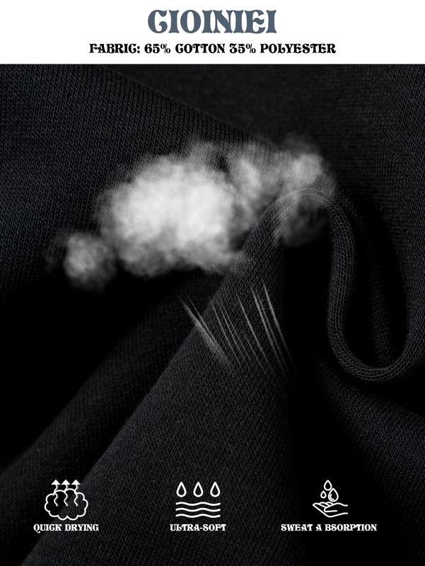 Men's Cotton Solid Color Casual Tracksuit Set Loose Fit Crew Neck Sweatshirt with Matching Jogger Pants for Fall Winter Comfortable Menswear Outfit for Outdoor Activities Sporty Commute Fitness and Relaxed Everyday Wear