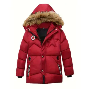 Boys’ Winter Hooded Coat |       Fleece-Lined Zip-Up + Warm |       Outdoor Wear (Great Gift!)