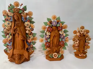 Virgen Guadalupe de barro metepec clay virgencita
