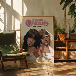 Heart 70s Band Poster: Vintage Rock Music Art Print