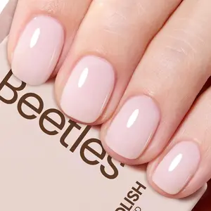 Milky Pink Gel Nail Polish, 15ml Nude Pink Jelly Neutral Color Set Translucent Sheer Gel Nail Concealer Soak Off UV LED Nail Lamp French Nail Art Gifts for Her Women