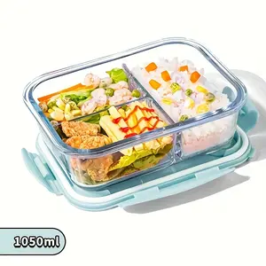 High Borosilicate Glass Preservation Box, Food Grade Microwave Oven, Lunch Box, Storage Box, Lunch Box, and Special Preservation Bowl for Office Workers and Students