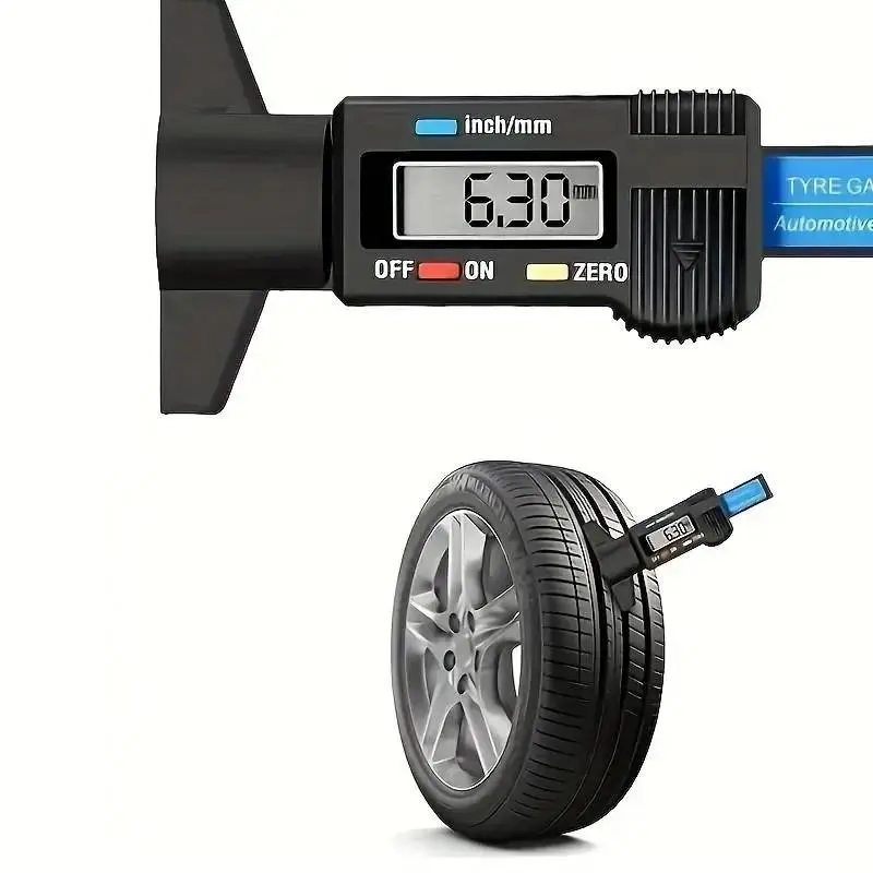Tire Tread Depth Gauge with Digital LCD Display, Accurate Measurement Tool for Cars & Trucks, Essential Auto Maintenance Accessory, Automotive Maintenance Tools, Auto Repair Tools