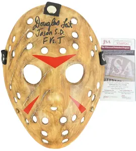 Douglas Tait signed Hockey Mask Jason Voorhees - Freddy vs Jason