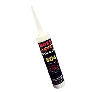 212 MAIN Accumetric 80401 Boss 10.3oz White Silicone Tile Grout Cartridge - Waterproof, Mildew-Resist, Neutral Cure Grout Seal