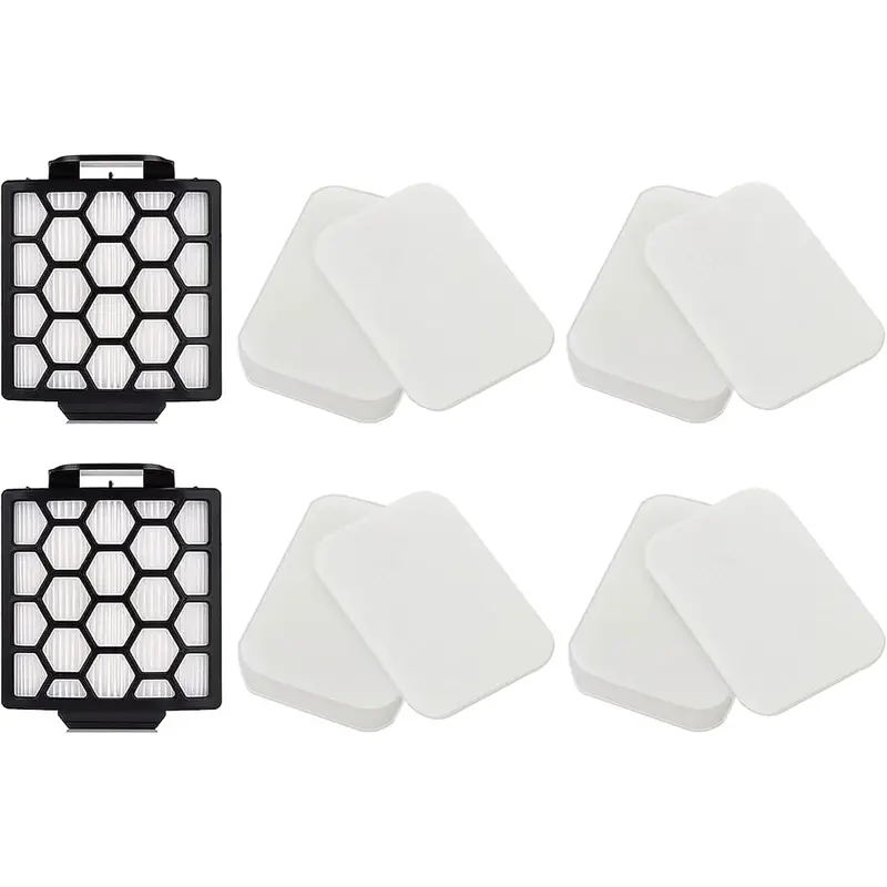 ZU60 ZU62 Vacuum Filter for Shark Navigator Zero-M Self-Cleaning Brushroll Pet Pro ZU60 ZU62 ZU62C NV150 NV151 NV255 Upright Vacuum, Part 1238FT60, 1239FT60, 2 + 4 , Felt Filters