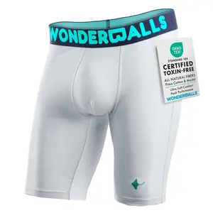 Wonderballs Men's Long Boxer Briefs - Sports Style with 4-Way Stretch & Breathable Peruvian Pima Cotton Fabric Menswear Modal