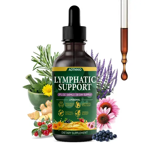 11-in-1 Lymphatic Support Liquid Drops | Supports Cleansing, Immune System & Self Care | Echinacea Purpurea Root, European Elderberry, Plantain Leaf, Blue Vervain, Yarrow Flower & Thyme Leaf | 2 FL OZ