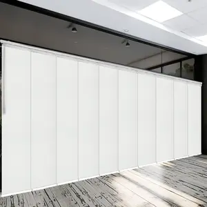 Sage Gray 10-Panel Panel Track 120"-218"W, Panel width 23.5" - 100% BLACKOUT