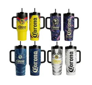 Club 40oz Insulated Tumbler with Handle – Insulated Travel Tumbler, Gift for Football Fans, Double-Layer Stainless Steel Tumbler