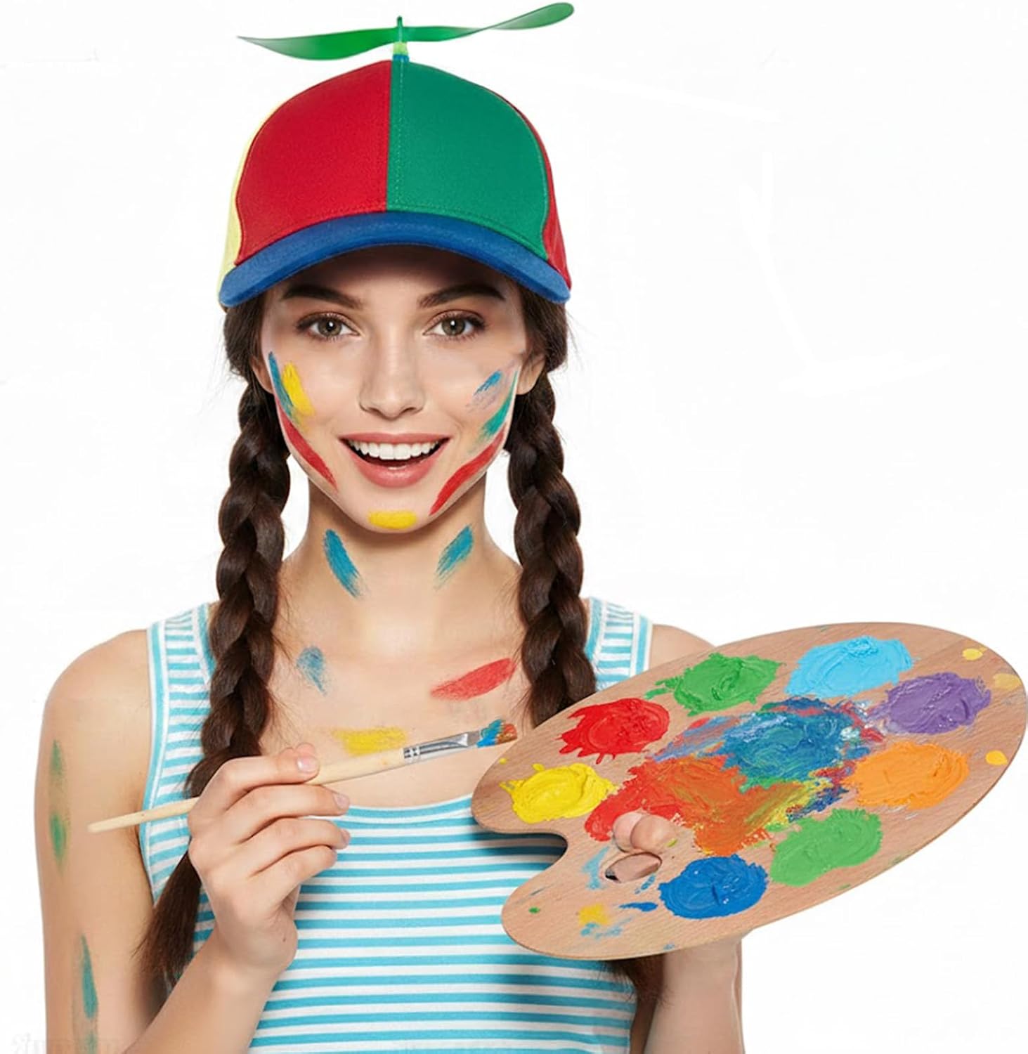 Colorful Propeller Hat Baseball Cap: Funny Adjustable Helicopter Cap Propeller Hat Adult Snapback Baseball Hat