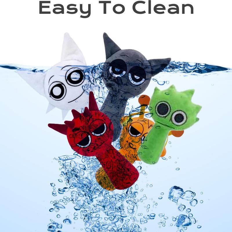 Sprunki Plush Toys Soft Stuffed Animal Pillow Figure Doll Anime & Manga Inspired Perfect for Christmas & Birthday Gifts Lightweight Easy to Carry Ideal for Kids & Adults 8'' Size Sprunki Plushies for Playtime & Holidays