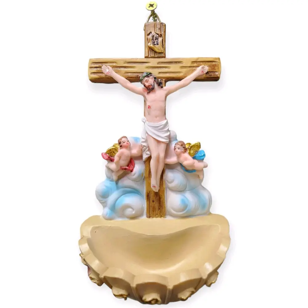 Cruz 8" Inches Tall For Holy water For Wall Crucifix Estatua  para agua Bendita Brand New