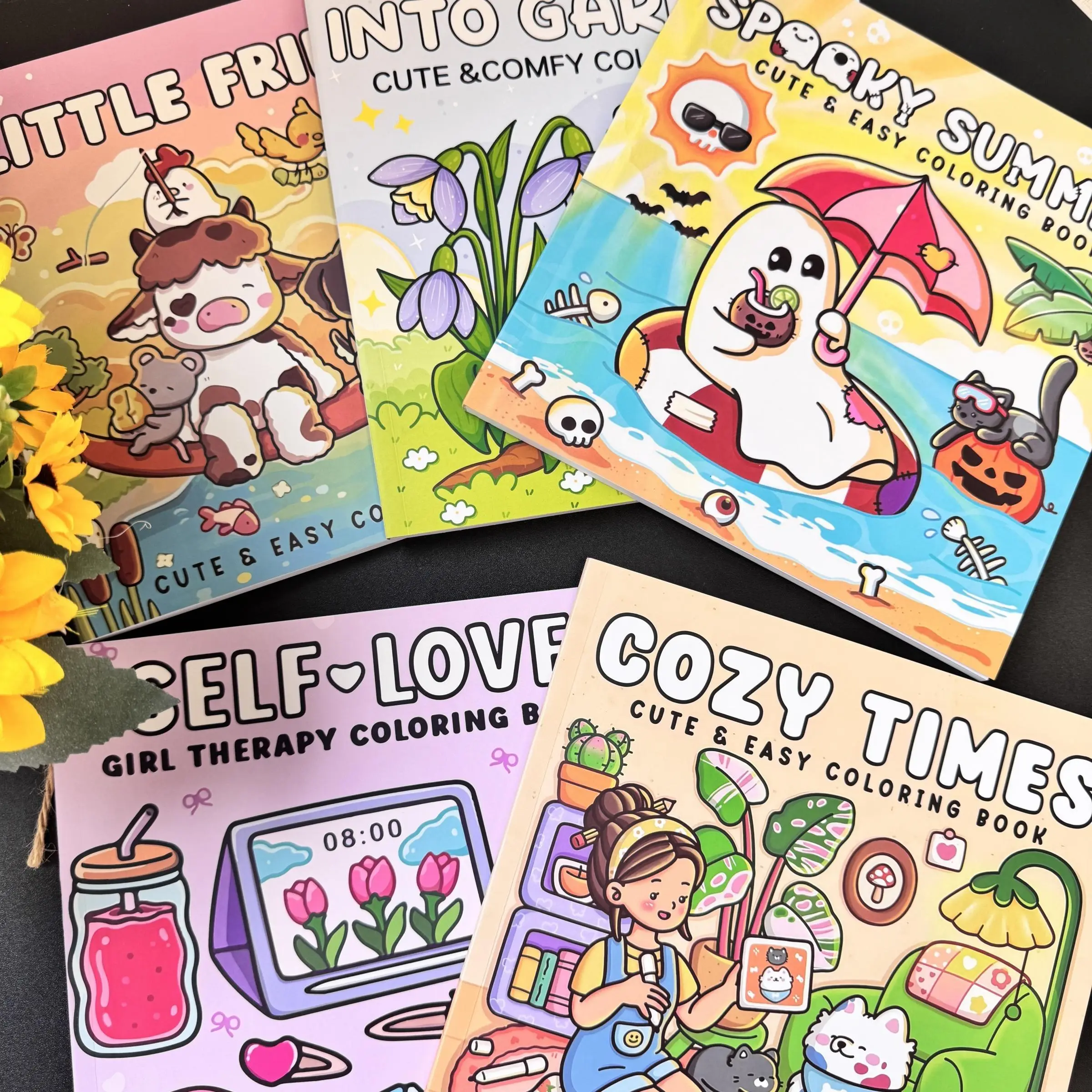 Cartoon Pattern Coloring Book, DIY Coloring Book, Art Sketchbooks, DIY Painting Supplies for Kids & Adults, Birthday Gift