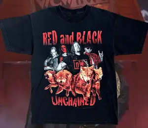 90s NWO WCW Red Black Unchained Sting WWE Wrestling Tee Shirt Reprint