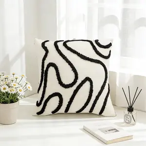 Modern Art Twist Line Pillow Cover, Wabi-Sabi Style Home Decor, Universal Fit for Living Room & Bedroom, Stylish Furniture Accessory