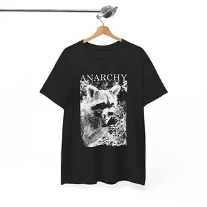 Anarchy Funny Raccoon T-Shirt, Meme Graphic Tee, Meme Raccoon Sweater, Meme Raccoon Gift Top