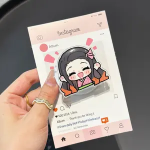 Nezuko Kamado Demon Slayer Cute Chibi MagSafe Magnetic Phone Grip Stand for iPhone 15 14 13 Anime Accessory