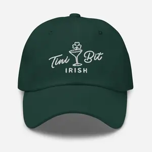 Embroidered Tini Bit Irish Hat, Irish Dirty Martini Hat, St Patricks Day Hat, Green Shamrock Hat, Saint Patricks Day, A Tini Bit Irish
