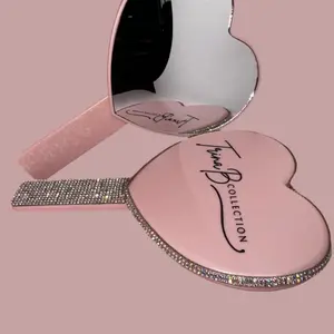 Rhinestone Heart Mirror