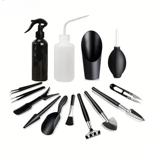 Succulent & Bonsai Care Kit, 13pcs/set Complete Garden Tool Set for Indoor Plants, Cacti & Fairy Gardens, Durable Wooden Handles, Easy-to-use Design