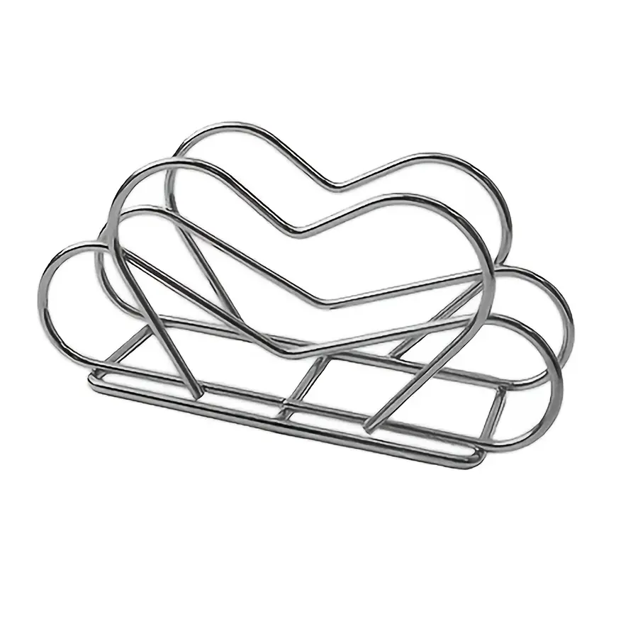 Heart-shaped Napkin Holder (Silvery)