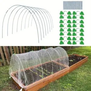 61pcs Garden Clamps for DIY Growth Tunnel, Rust-Resistant Glass Fiber Supports, Plant Beds, Shade Cloth, Arrangement Cover, DIY Plant Stakes, Garden Arch Trellis, DIY Garden Kit