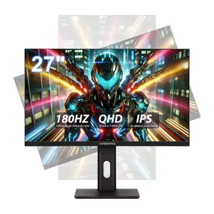27 inch 1440p Gaming Monitor 180Hz/144Hz QHD (2560 x 1440) IPS Computer Monitor with Speakers, 114% sRGB, Height/Swivel/Tilt Adjustable Monitor, AdaptiveSync, HDMI Display Port
