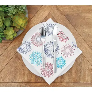 18" x 18" Firework Sparkle Napkin Set of 6 by Valerie