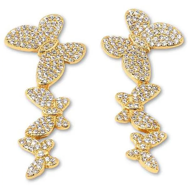 Radiance by Absolute™ 1.60ctw Butterfly Cascade Earrings