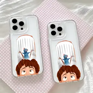 Cartoon Ratatouilles Remys Phone Case, Compatible with iPhone 17 16e 16 15 14 13 12 11 Pro Max Mini Air XR XS X 7 8 Plus, Transparent Tpu Soft Back Cover