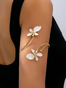 Vintage floral irregular armlet, women's hand jewelry, summer fashion accessory, gift selection, Flower Design Bracelet