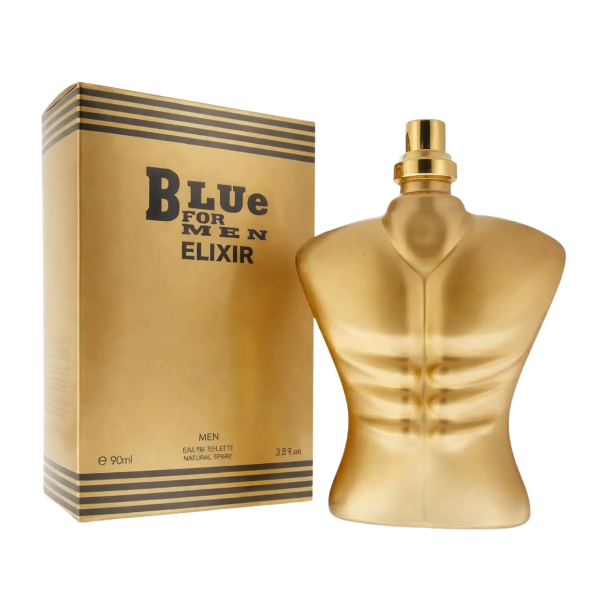 Blue for Men Elixir Cologne – Eau de Toilette Spray 3.0 oz (90 ml) Fresh Citrus Aquatic Men's Fragrance with Woody Musk Notes – Long Lasting Masculine Everyday Cologne