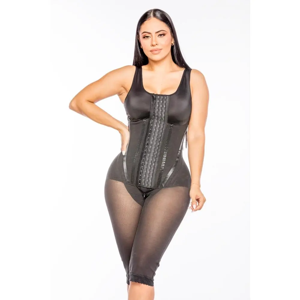 PEANUTBODY Reloj de Arena. Body Girdle Armhole 4 Hook with Zipper Women