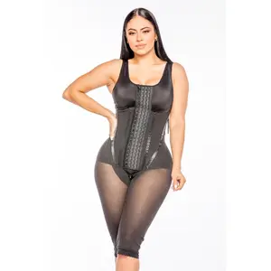PEANUTBODY Reloj de Arena. Body Girdle Armhole 4 Hook with Zipper Women
