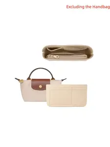 Mini Storage Bag for Long Champ Handbag, Ultimate Mini Lining Organizer, Elegant Small Pouch with Divided Compartments