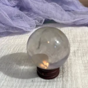 Clear quartz sphere