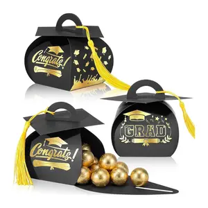 30PCS Graduation Cap Gift Boxes Class of 2026 Party Favors Candy Treat Boxes with Tassel Decorations