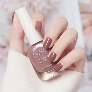 Pink Brown Glitter Nail Polish 1PCS(0.35fl.oz) - Water-based Nail Polish. No LED Lamp Needed, Quick-drying, Long-lasting, Peelable Nail Polish, Suitable for At-home DIY Nail Art, DIY Manicure, Nail Care. An Ideal Gift for Spring And events.