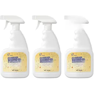 Liapu 3Pcs All Purpose Cleaner, Remove Stains Cleaning Spray, Lemon Breeze Scent Kitchen & Bathroom Cleaning Supplies, Multi Purpose Cleaner Spray Removes Grease, Grime, And Stains On Floors