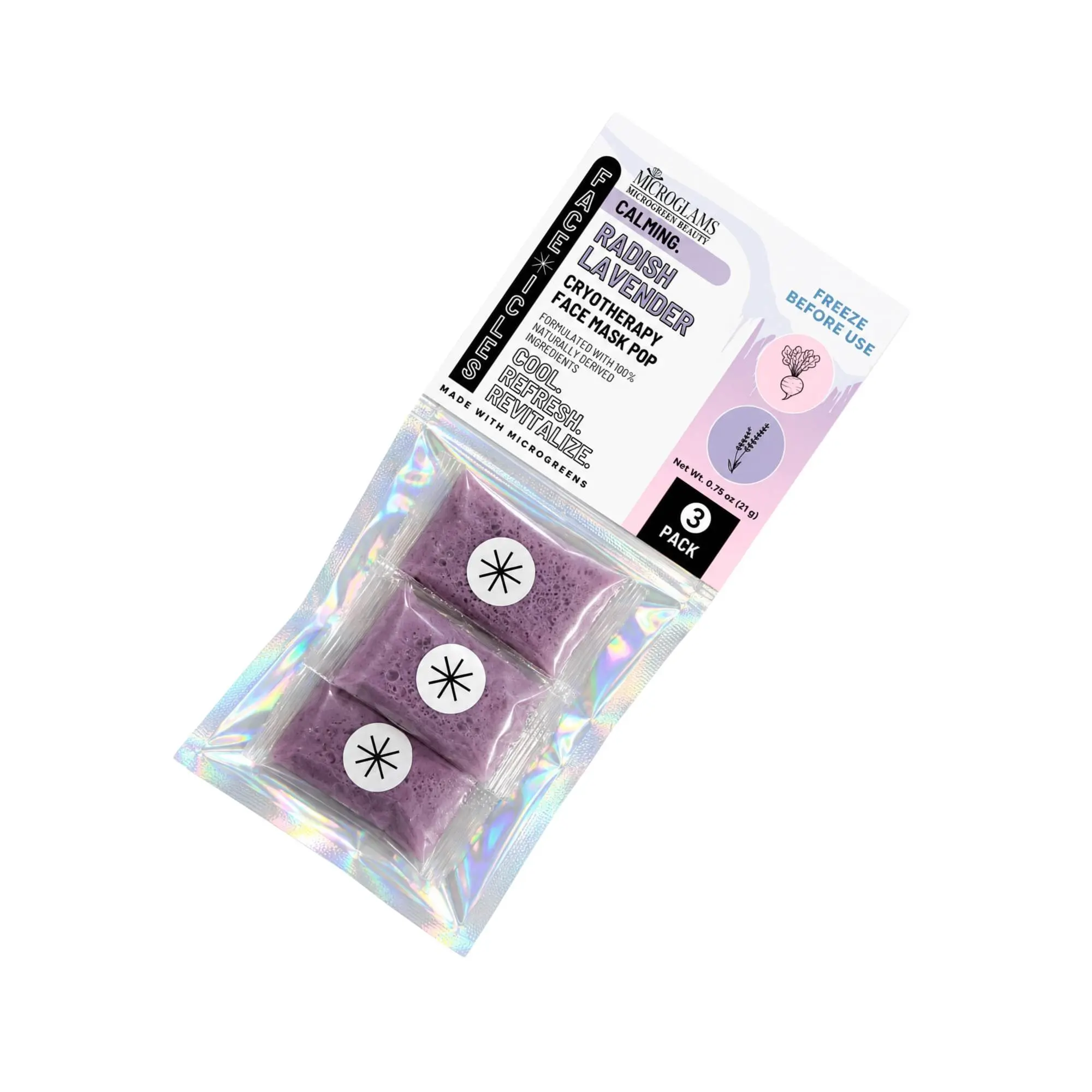 Face-icles - Radish Lavender - Cryotherapy Face Pop Mask