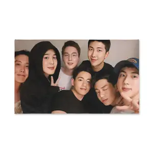 BTS Hand Towel | Minimal K-pop Gift | Soft Cotton Bathroom Towel | Subtle BTS Decor | ARMY Fan Merch | Travel or Gym Towel