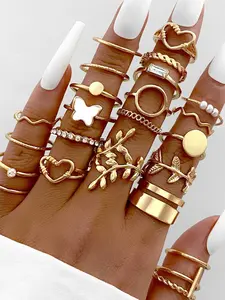 Women's Stackable Ring Set, Elegant Interlocking Design, Durable Stainless Steel Material, Perfect for Daily Wear & Parties, Valentine's Gift