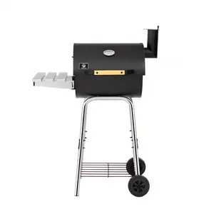 Charcoal Grill / Barrel Smoker — Small Size (2–3 People); Ideal for Apartments, Rentals, and Camping Firebox Double-Sided Foldable Compact