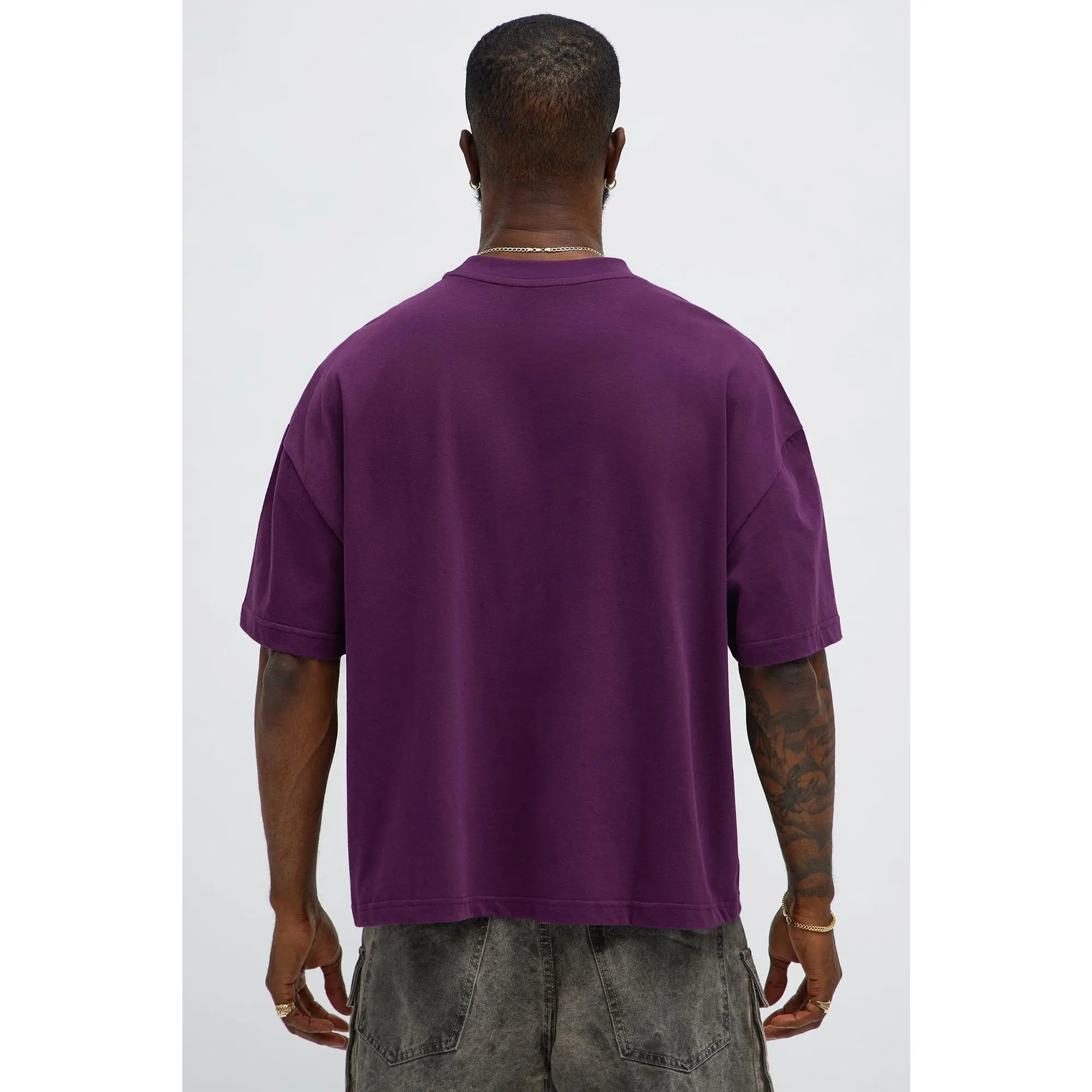 Boxy Premium Midweight Tee - Plum - TikTok Shop
