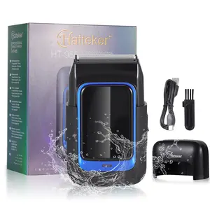 Hatteker Mini Shaver Dual Head Electric Razor, Rechargeable Beard Trimmer, Portable Waterproof, Wet and Dry Use Groomer