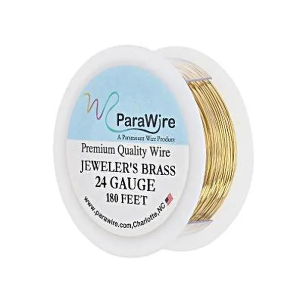 JTV Jeweler's Brass 24 Gauge Wire Spool Total of 180 Feet JTV Jeweler's Brass 24 Gauge Wire Spool Total of 180 Feet