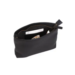 The Remi Leather Pouch by Andar – Wristlet & Organizer Pouch for Travel or Everyday Use | Full-Grain Leather Zip Clutch Designed with Lauren Lane