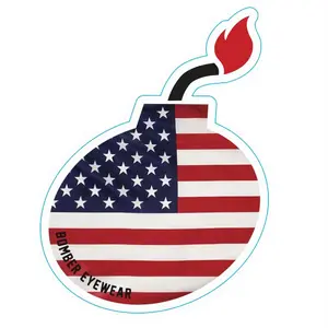 BOMBER EYEWEAR USA FLAG BOMB STICKER BOMBER EYEWEAR USA FLAG BOMB STICKER