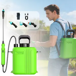Battery Powered Sprayer 1.35 Gallon, 2-speed Adjustable Pressure Electric Weed Sprayer with Battery Indicator, Telescopic Wand & 3 Nozzles, Rechargeable Garden Sprayer for Lawn, Yard & Pest Control